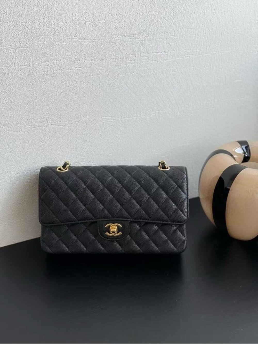 ✨✨Chanel Classic Flap Caviar Black Gold Hardware